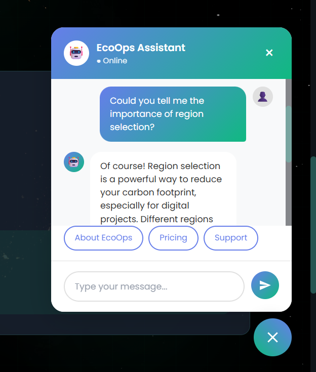 EcoOps AI Chatbot
